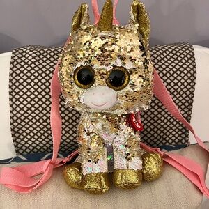 TY Fashion Flippy Sequin Backpack. Fantasia the Unicorn